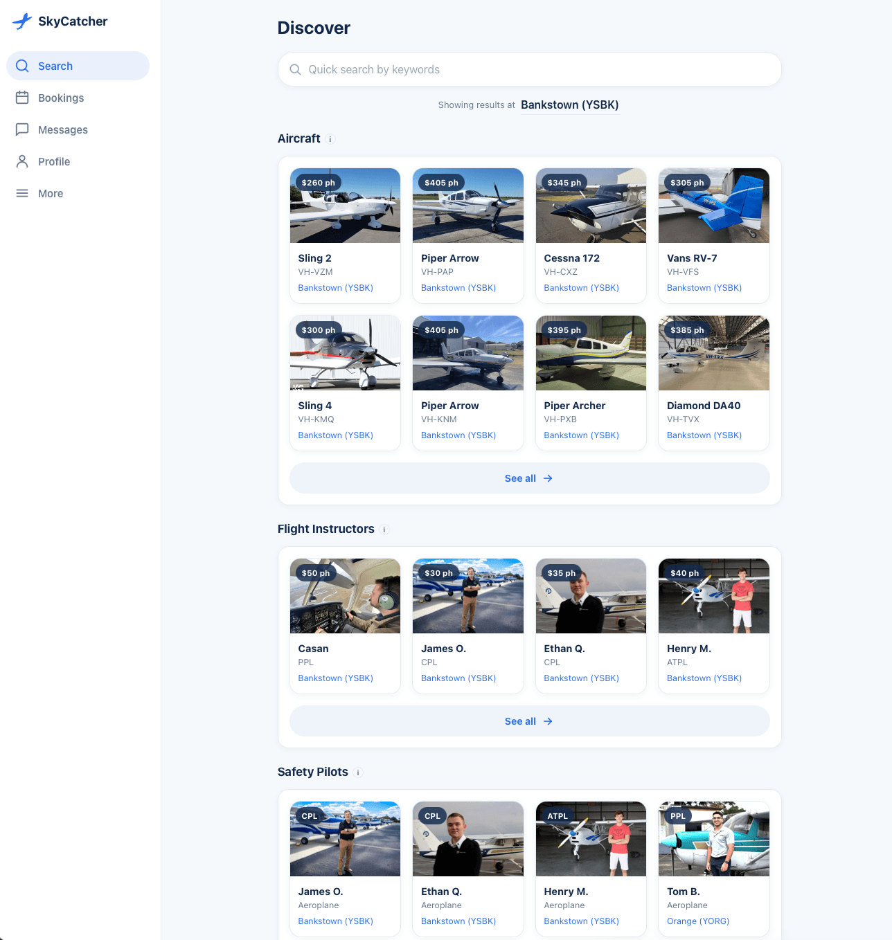 SkyCatcher Discover on desktop